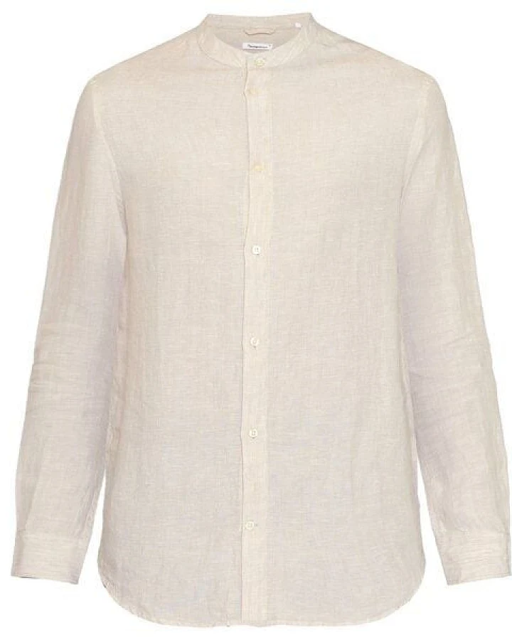 KnowledgeCotton Apparel Langarm-Hemd Costum Fit Linen