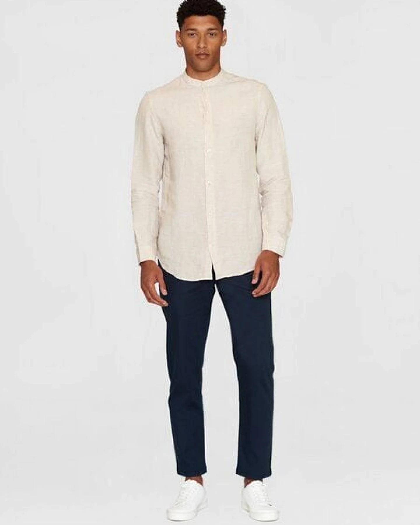 KnowledgeCotton Apparel Langarm-Hemd Costum Fit Linen – Ansicht 4