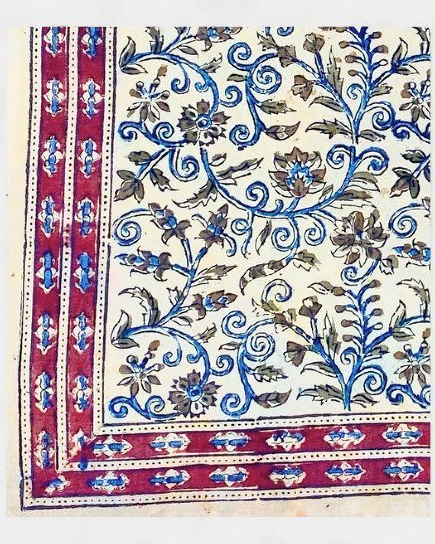 Der Lindwurm Kalamkari- Tuch (55x55 cm), Handdruck mit Pflanzenfarben – Ansicht 2