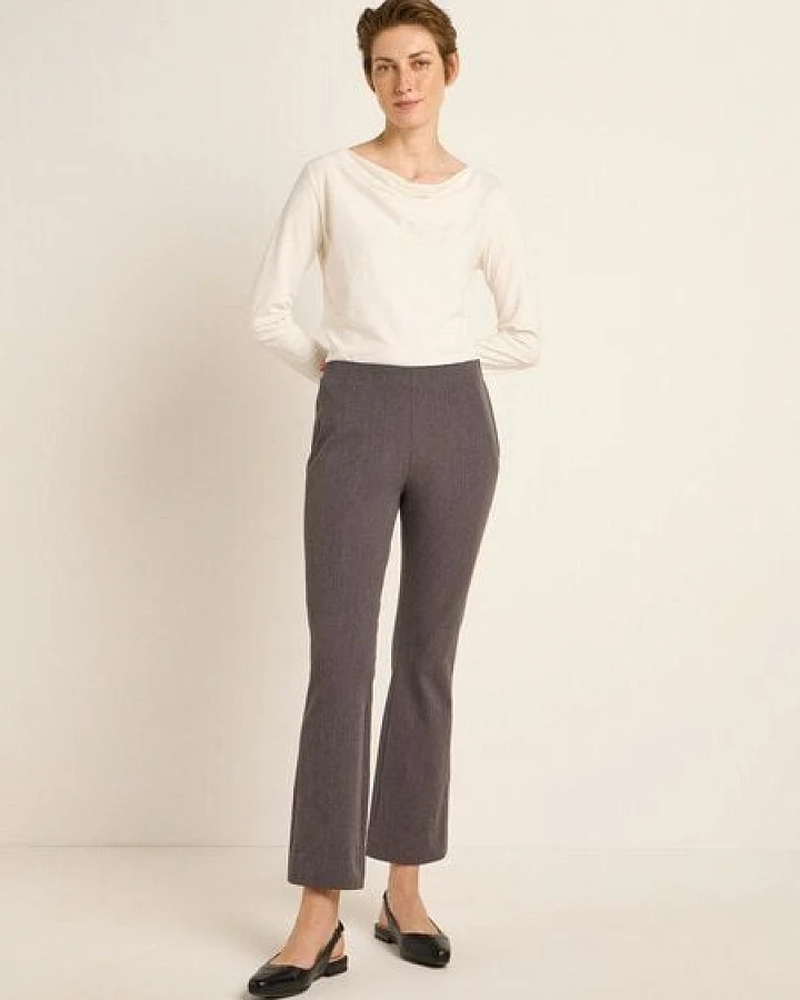 LANIUS Hose mit ausgestelltem Bein aus Bio-Baumwolle und Comfort Stretch