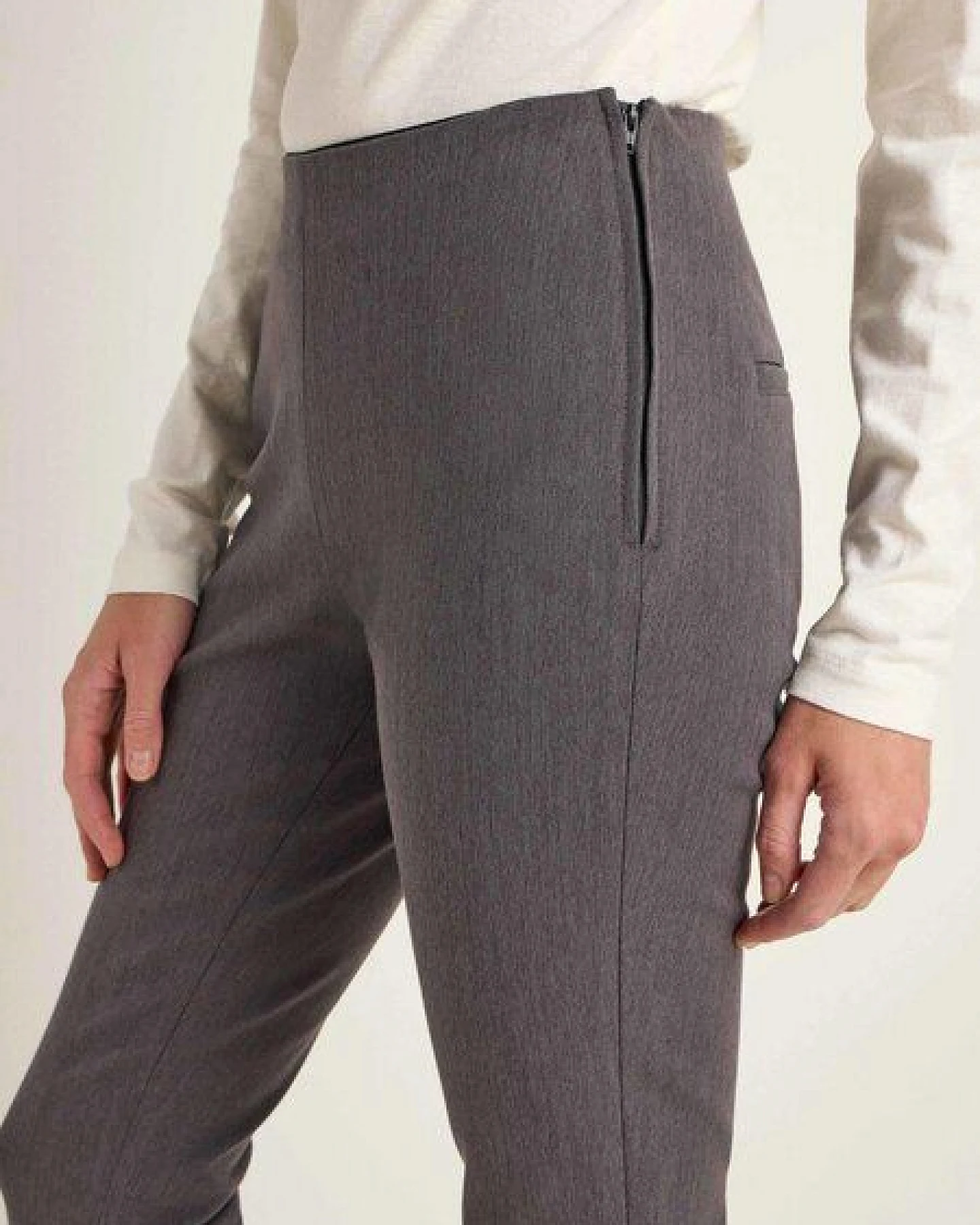 LANIUS Hose mit ausgestelltem Bein aus Bio-Baumwolle und Comfort Stretch – Ansicht 3