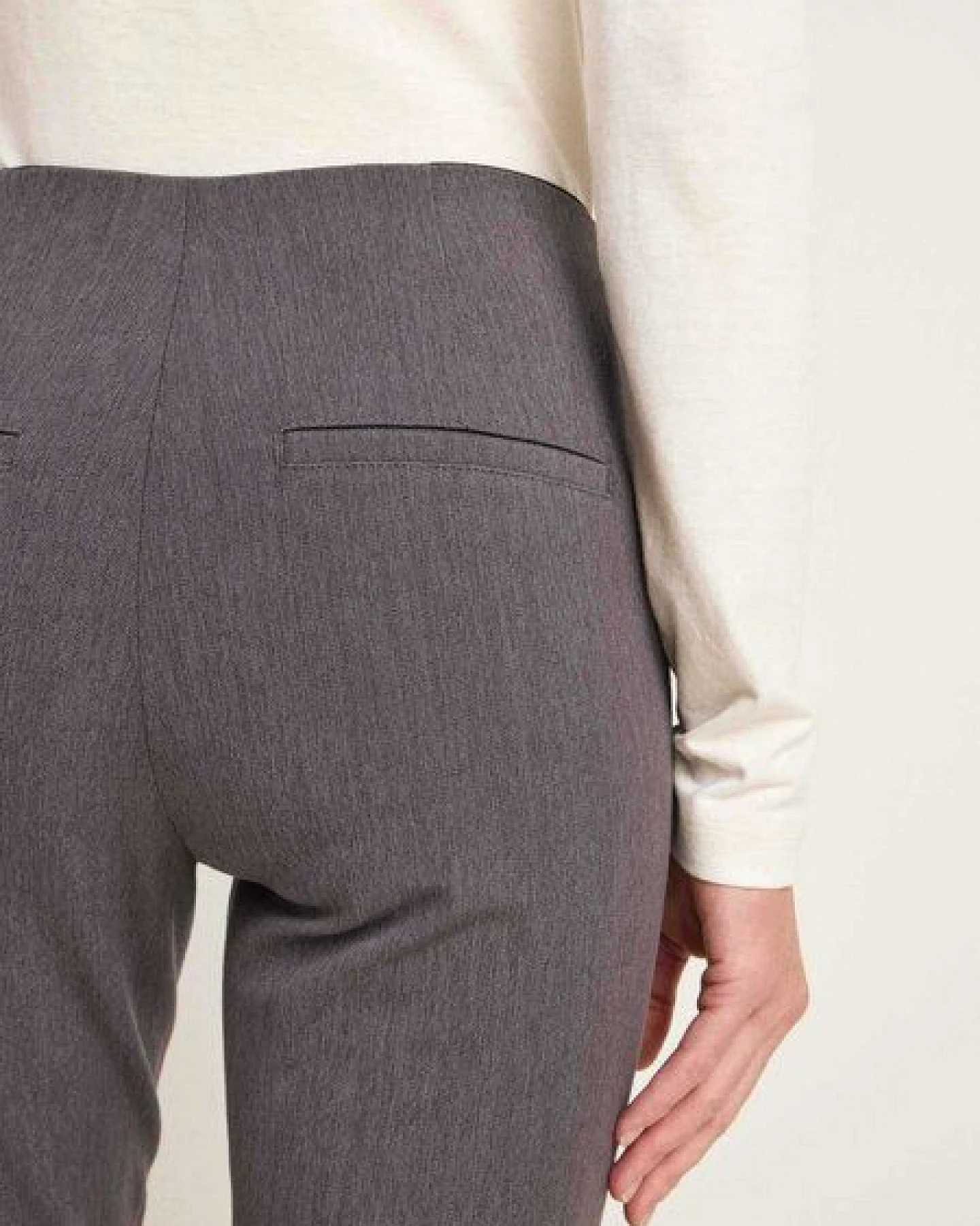 LANIUS Hose mit ausgestelltem Bein aus Bio-Baumwolle und Comfort Stretch – Ansicht 4