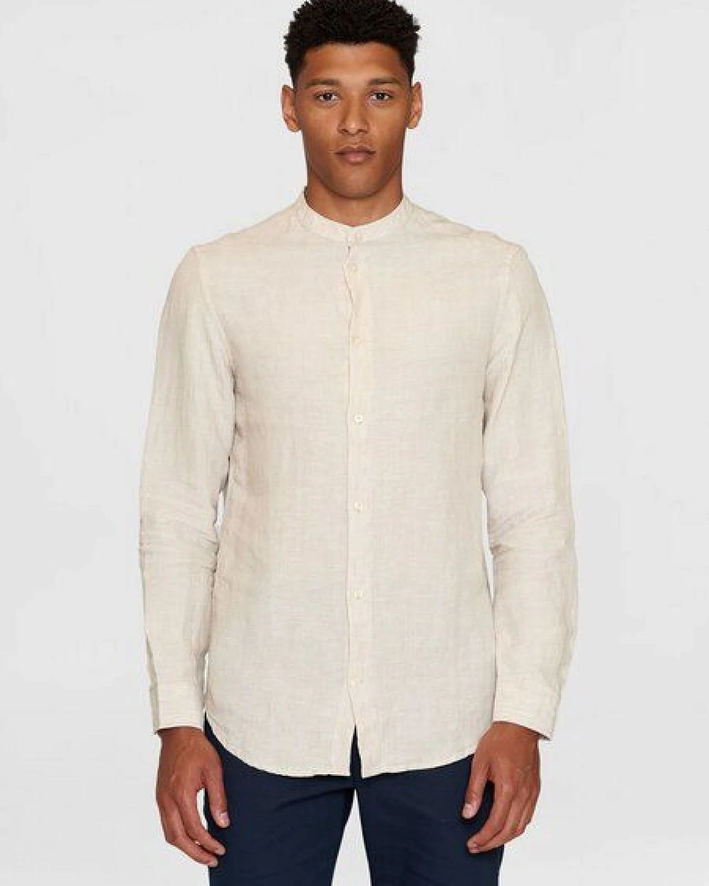 KnowledgeCotton Apparel Langarm-Hemd Costum Fit Linen – Ansicht 2