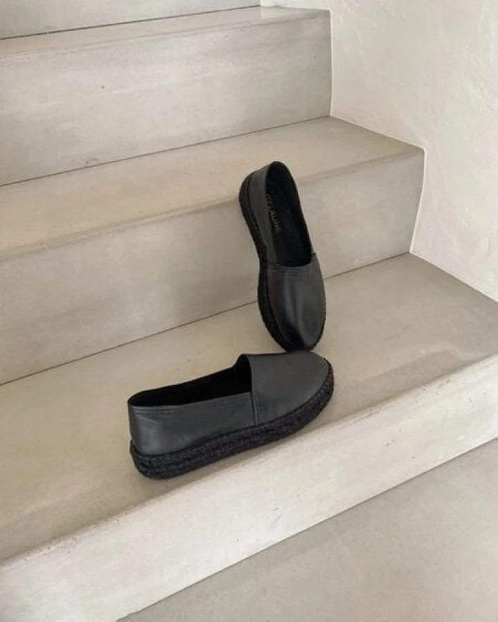 Jutelaune Black Slippers