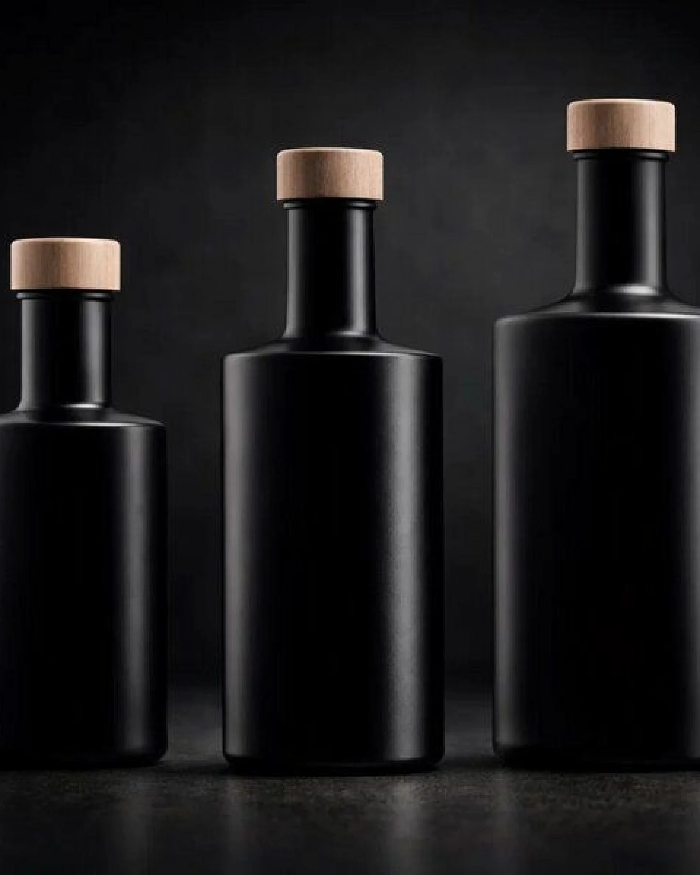 mikken Schwarze Glasflasche 200 – Ansicht 2