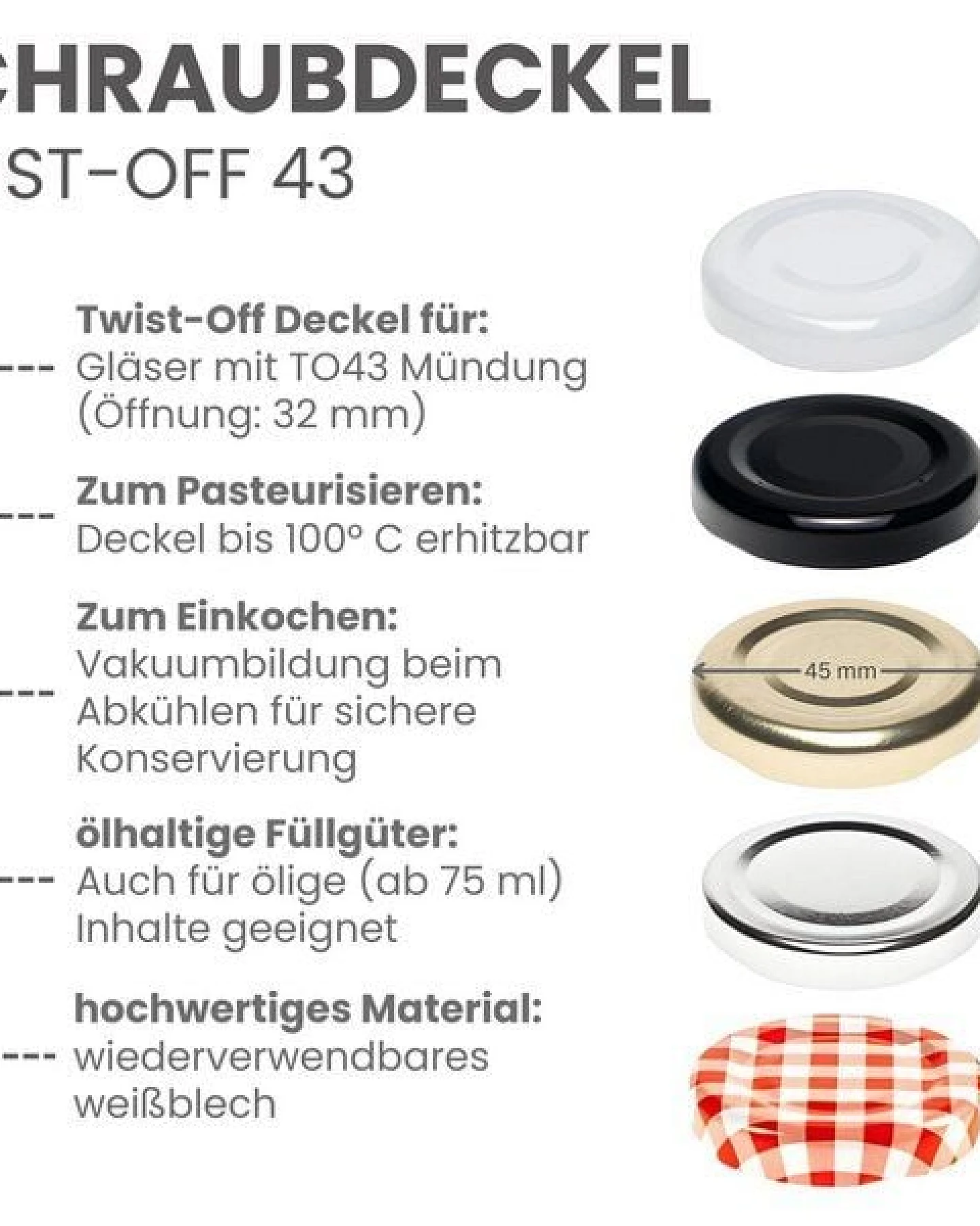 mikken 10 kleine Einmachgläser 40 ml mit Schraubdeckel verschiedene Farben – Ansicht 4