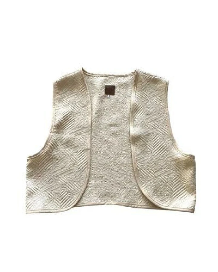 WiDDA berlin Weste MIA mit Jacquard Muster Beige