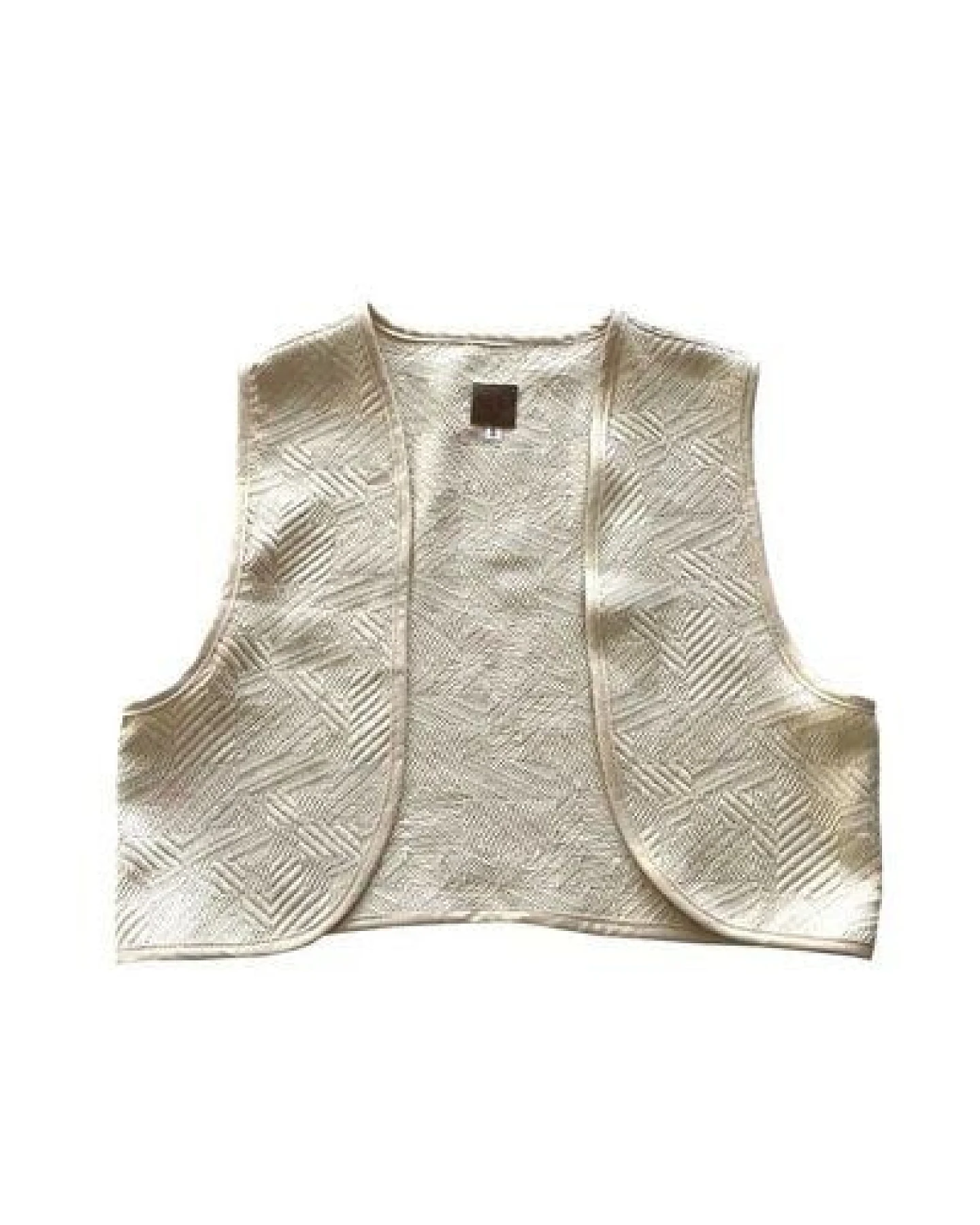 WiDDA berlin Weste MIA mit Jacquard Muster Beige – Ansicht 2