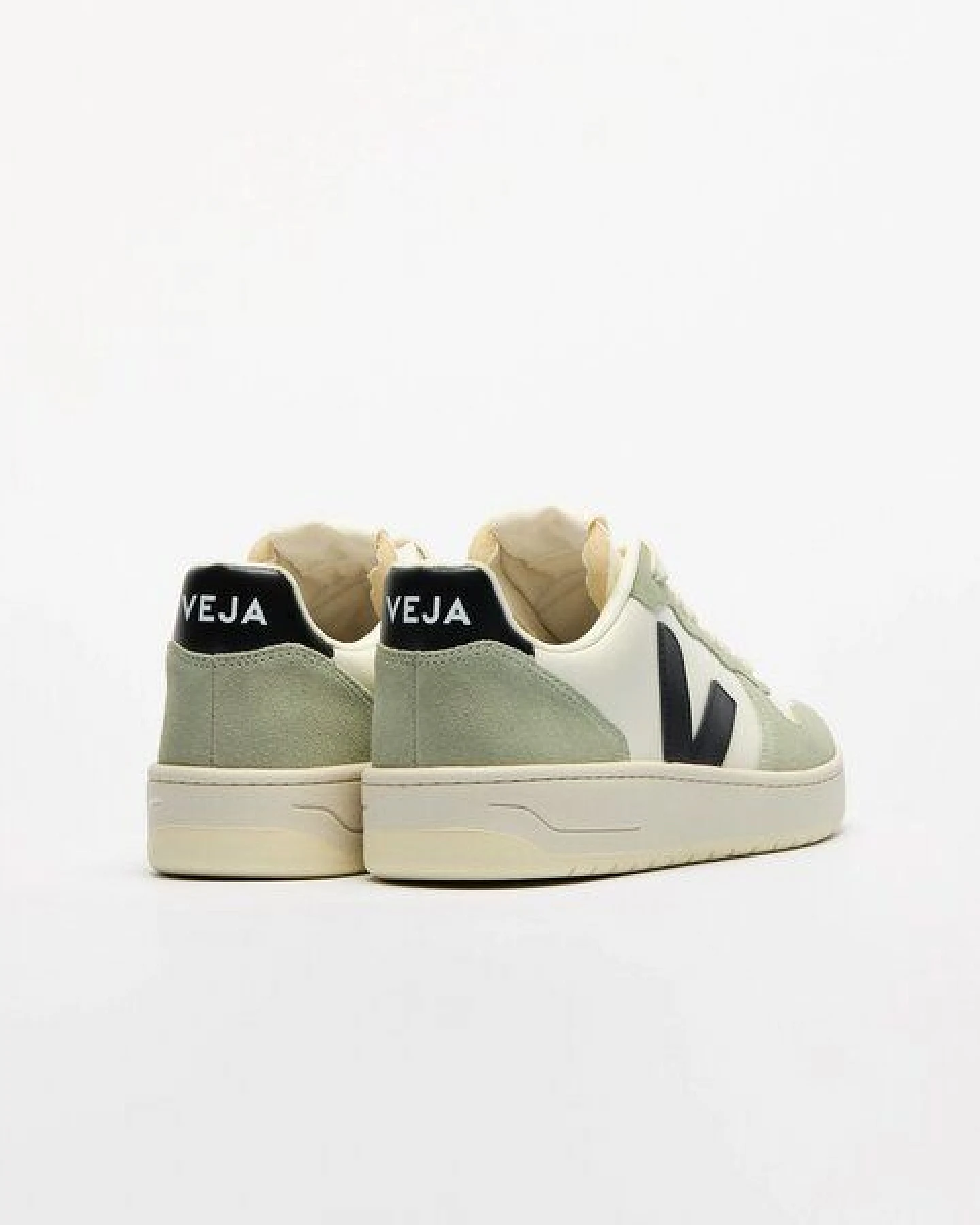 Veja Damen-Sneaker V-10 Prime Leather Pure Black Clay – Ansicht 3