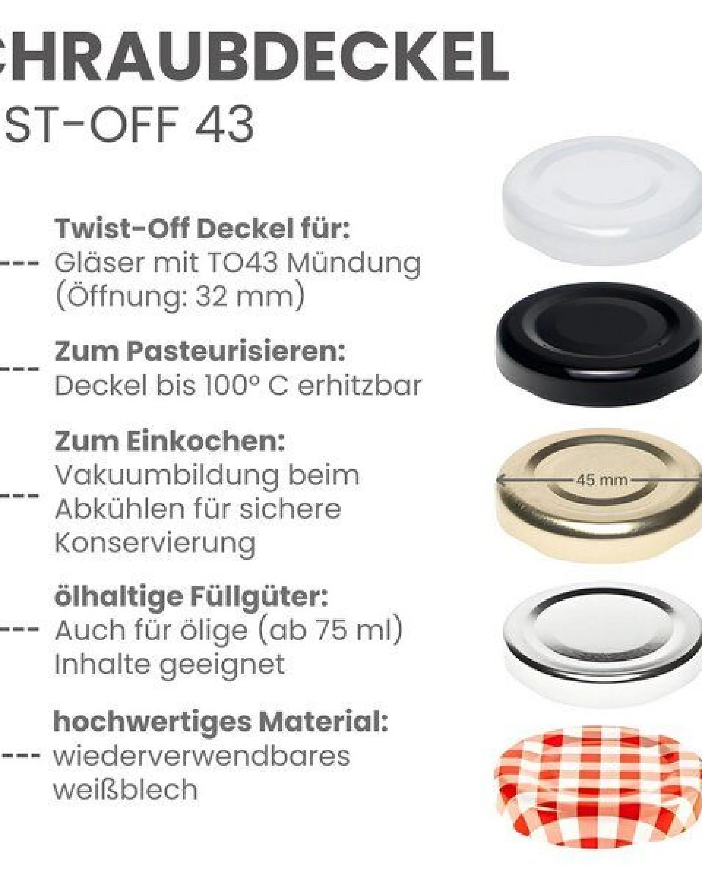mikken 10 kleine Einmachgläser 40 ml mit Schraubdeckel verschiedene Farben – Ansicht 4