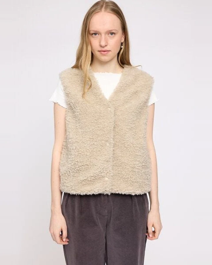 Mazine Faux-Fur Weste - aus recyceltem Polyester