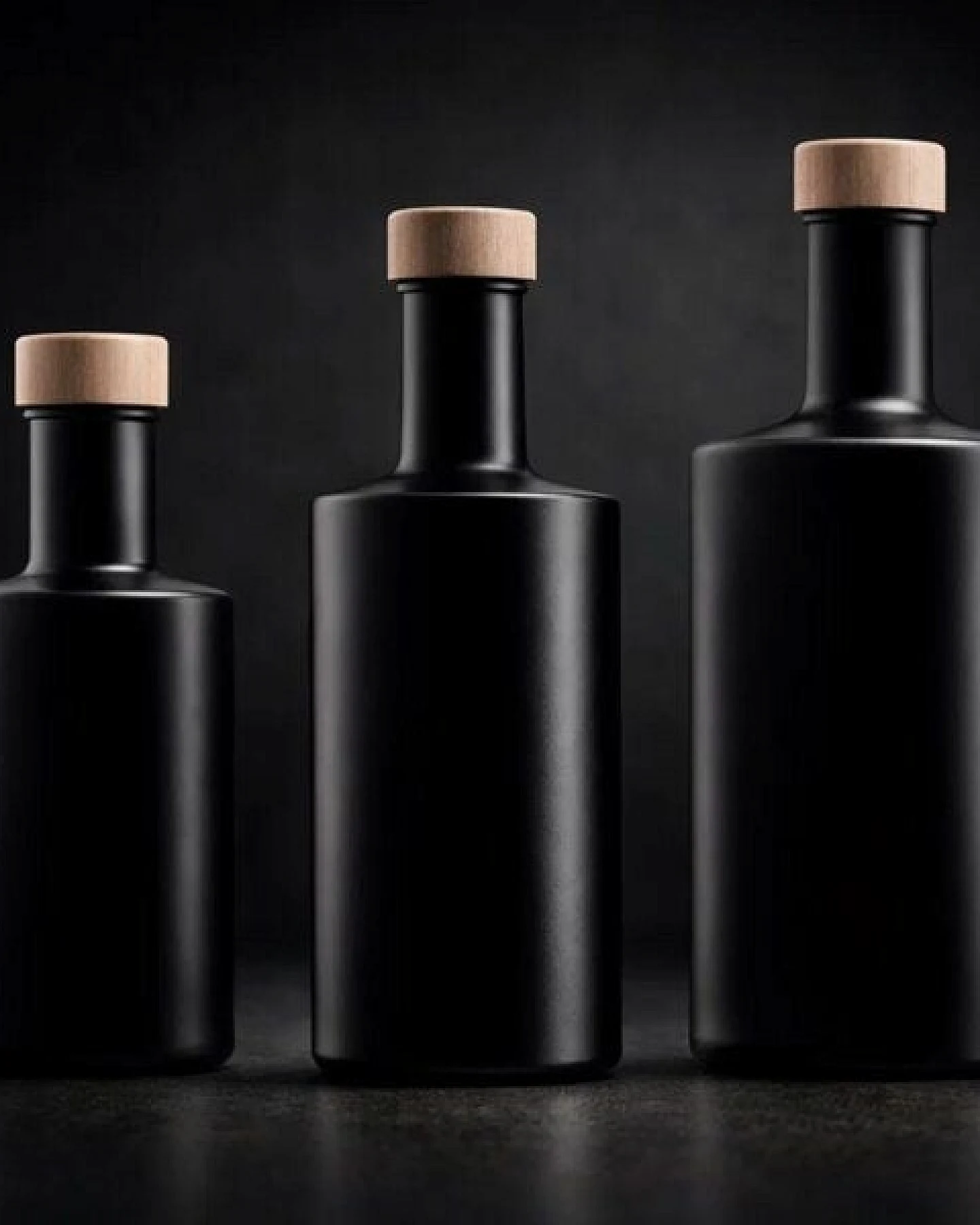 mikken Schwarze Glasflasche 200 – Ansicht 2