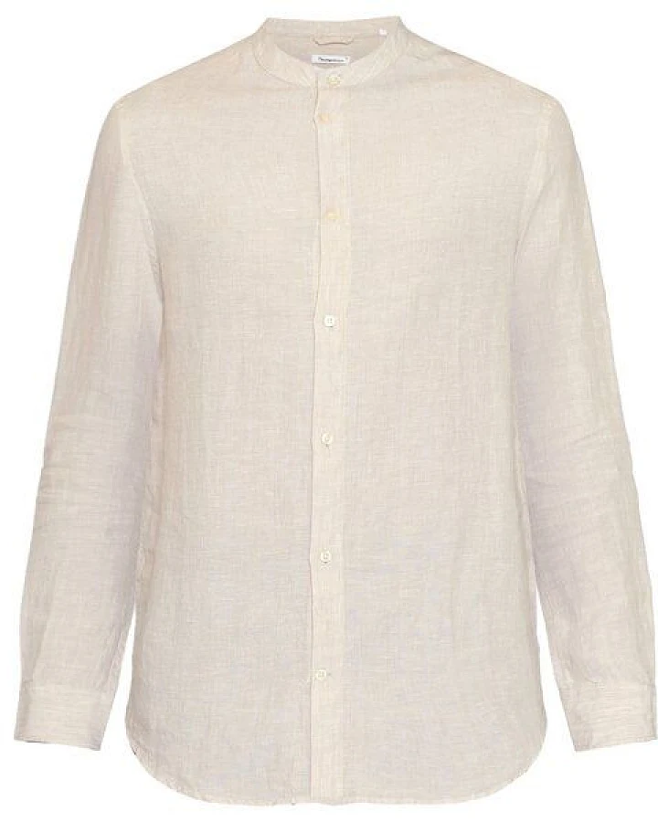 KnowledgeCotton Apparel Langarm-Hemd Costum Fit Linen