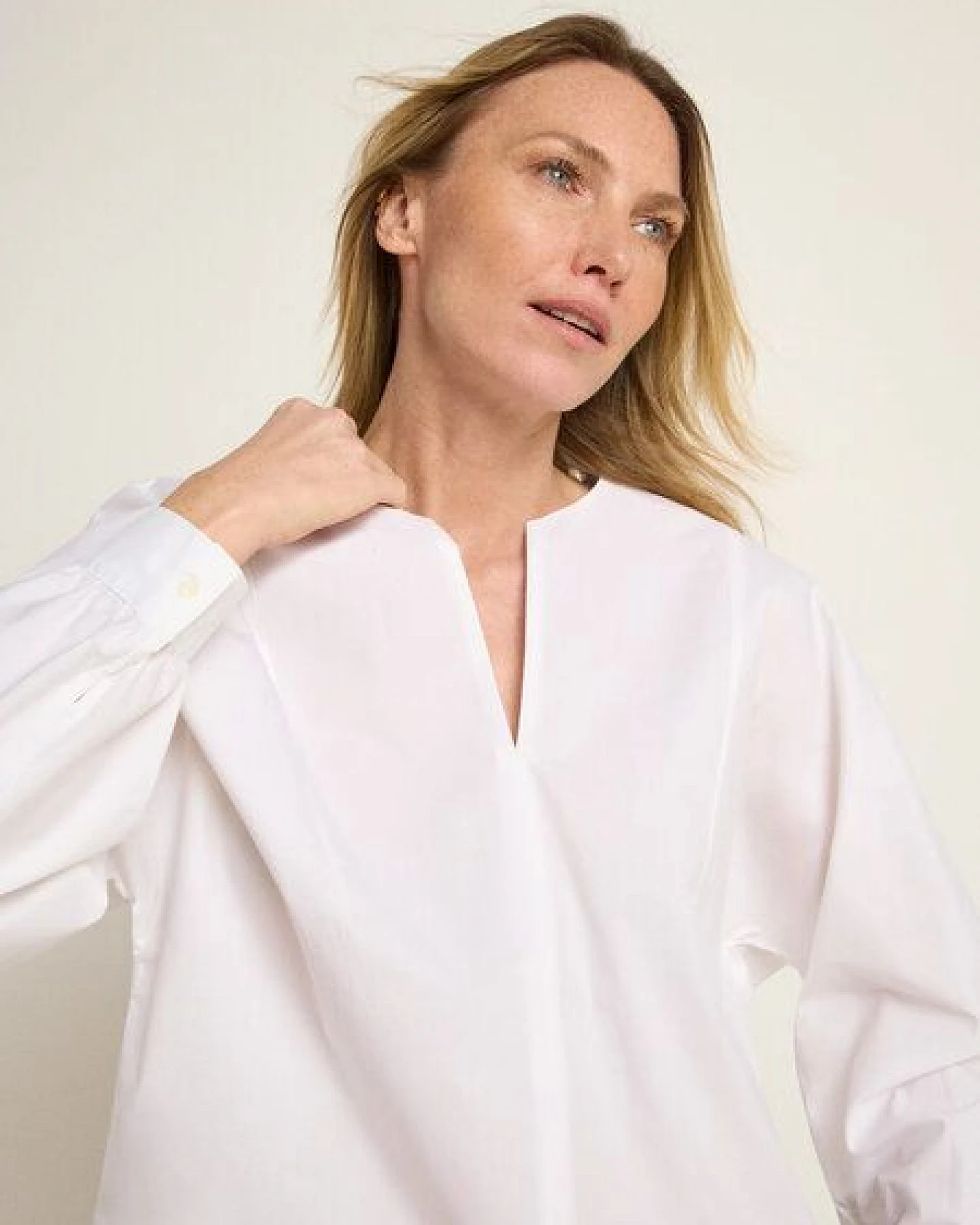 LANIUS Bluse mit Kräuseln (GOTS) aus Bio-Baumwolle – Ansicht 2