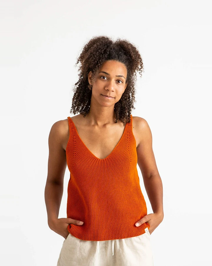 Top Knit Tank Orange