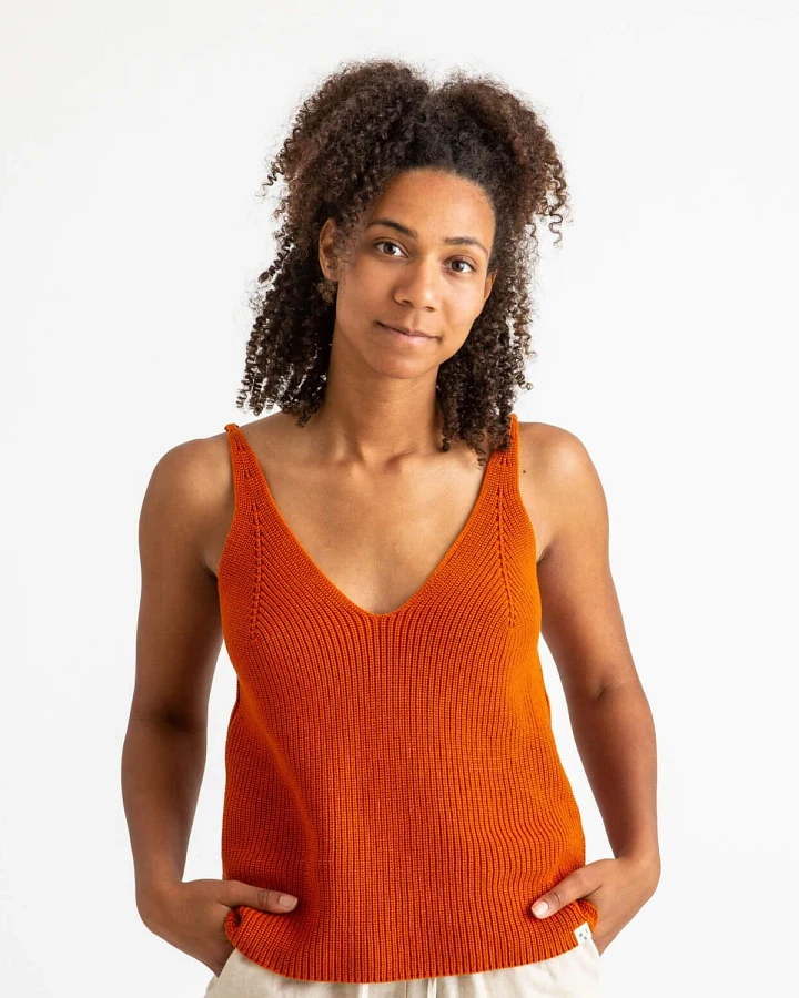 Top Knit Tank Orange