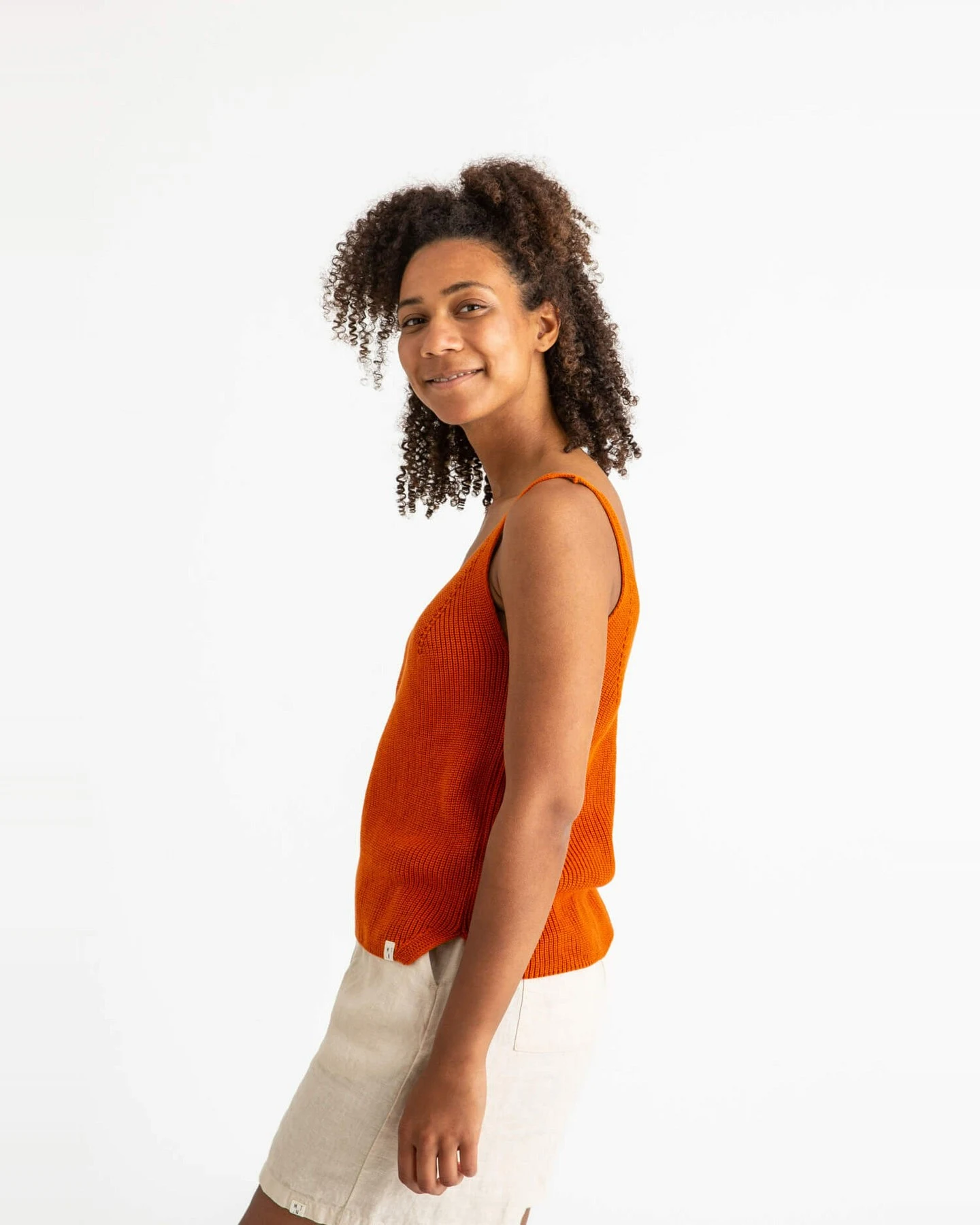 Top Knit Tank Orange – Ansicht 2