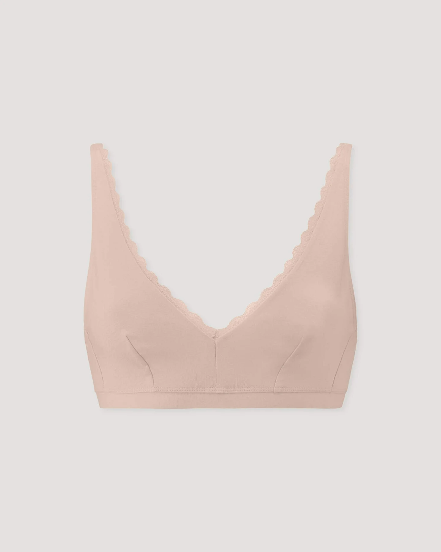 hessnatur Damen Bustier COTTON FEEL LACE aus Bio-Baumwolle - rosa - Größe 38 – Ansicht 4
