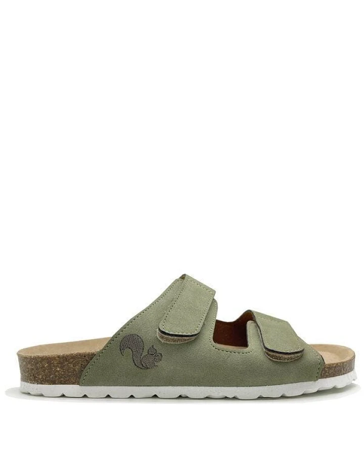 Vegane "thies ® Eco Bio Velcro Sandale" fair produziert mit Kork-Tieffussbett