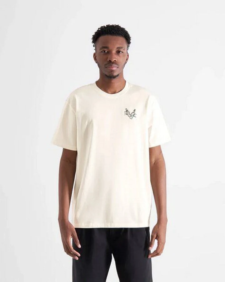 DEDICATED Klassisches T-Shirt mit Getränken Stickerei