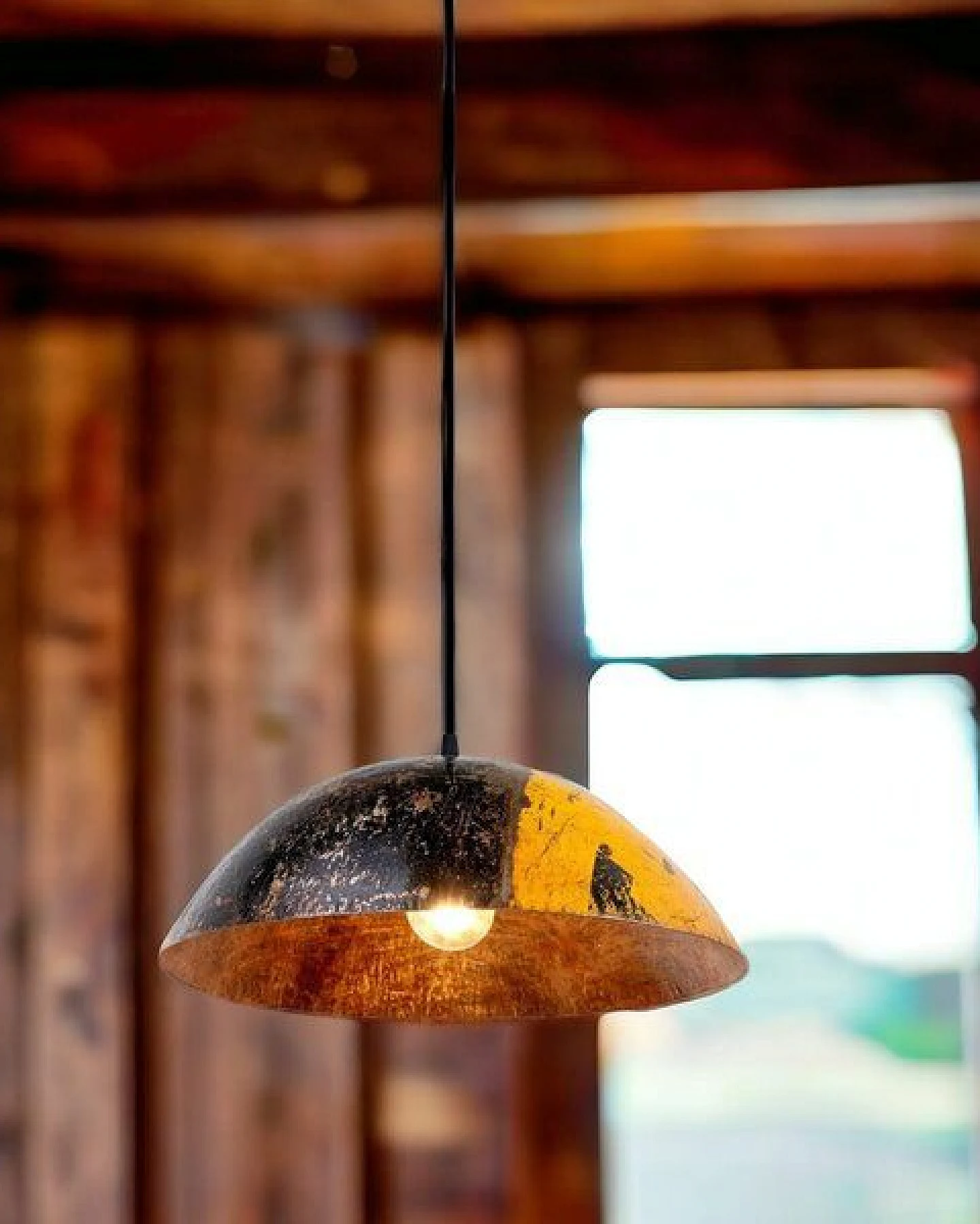 Moogoo Creative Africa Kleine Deckenleuchte aus recycelten Ölfässern 34cm Durchmesser Industrial Design Upcycling – Ansicht 4