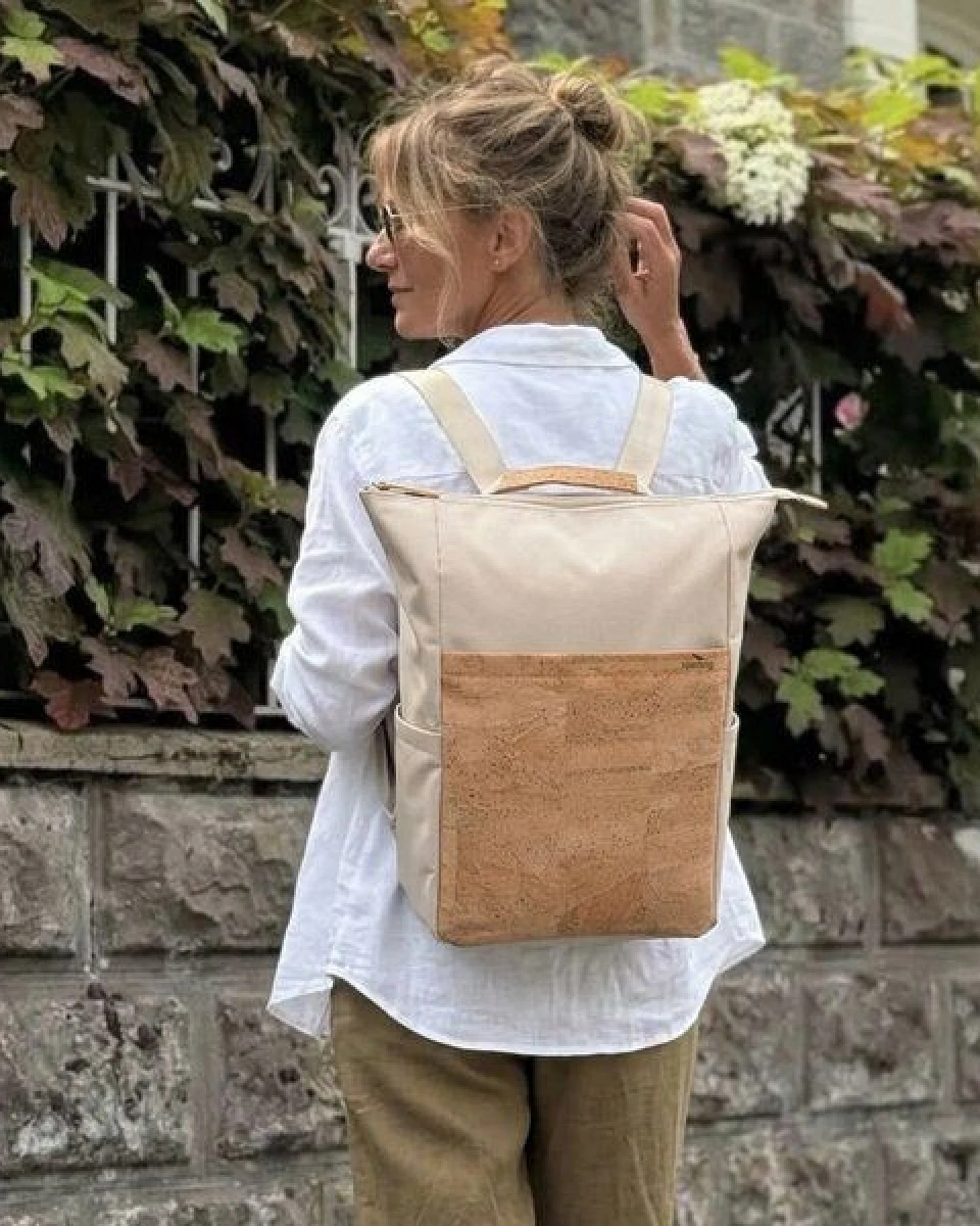 Sperling 2-in-1 Rucksack "Triple-Big" aus recyceltem PET & Kork – Ansicht 3