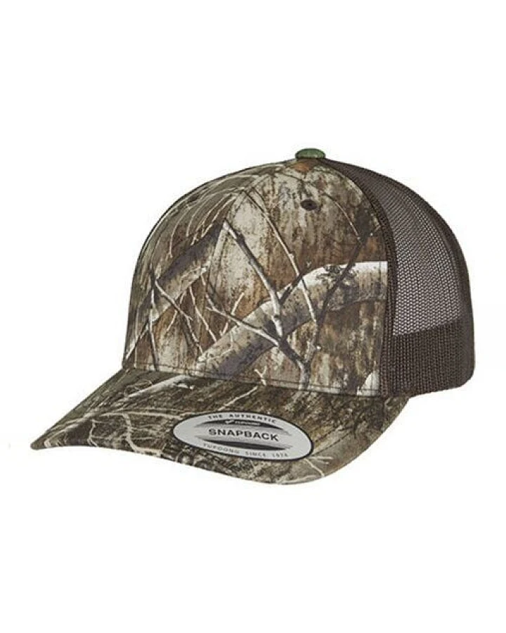 Flexfit Trucker Cap aus recyceltem Polyester 6606RC Camouflage