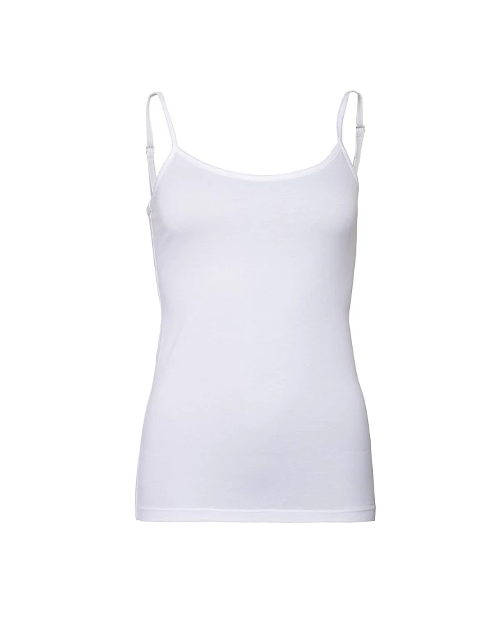 Damen Spaghettiträger-Top, 2er Pack Weiß