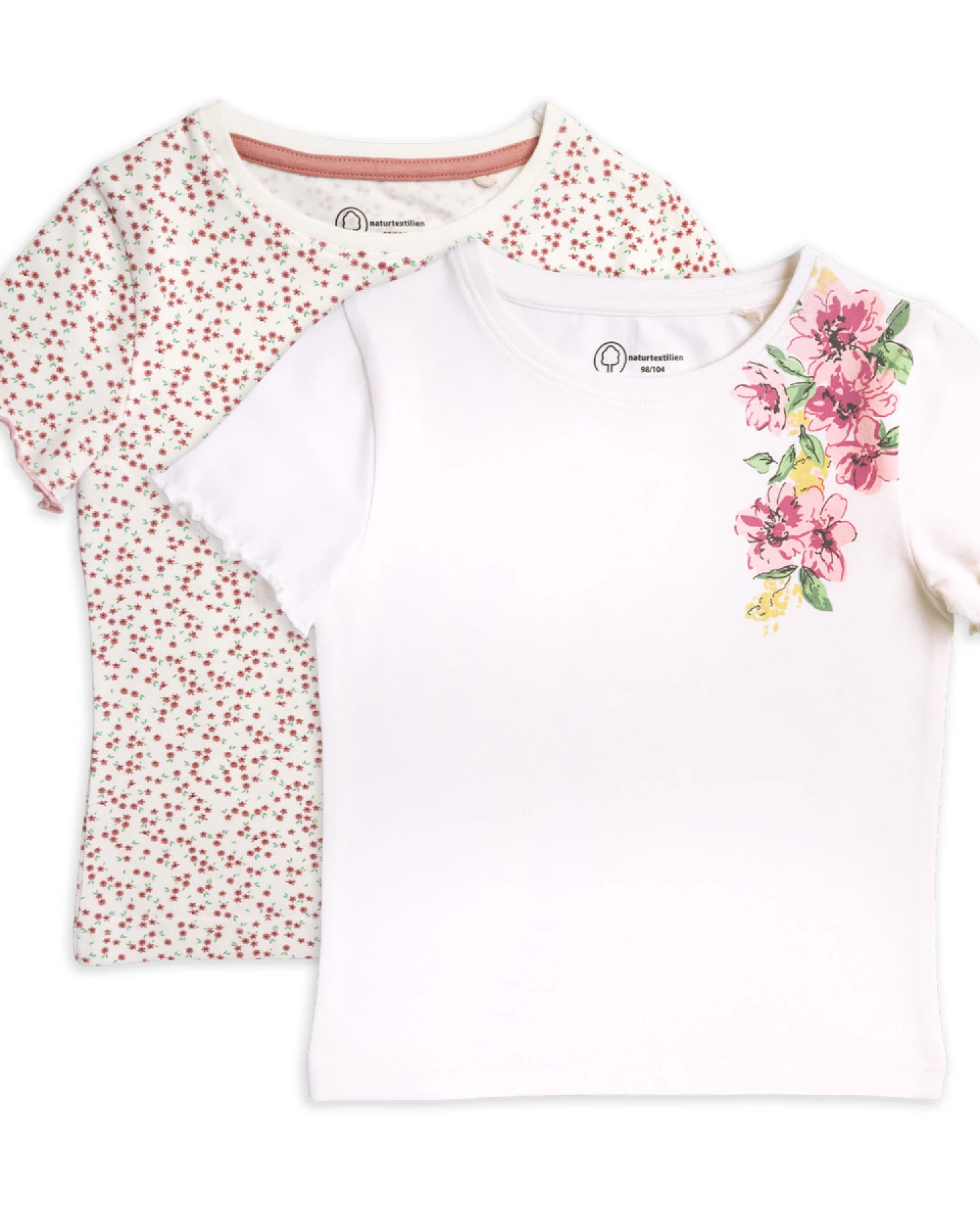 Kinder Mädchen-T-Shirt, 2er Pack Mehrfarbig – Ansicht 2