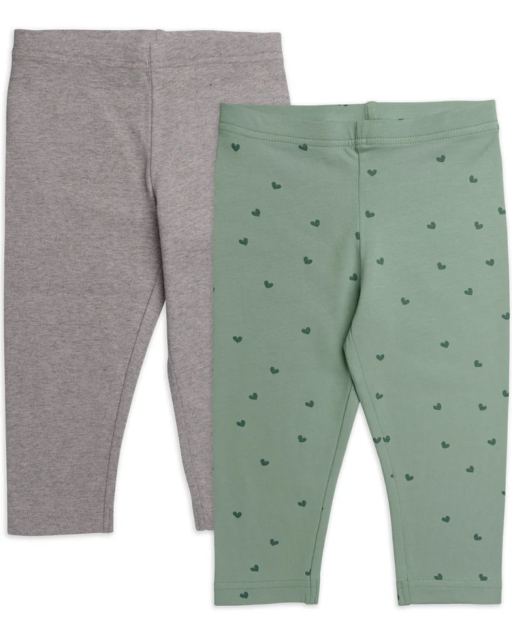 Kinder Mädchen-Caprileggings, 2er Pack Mehrfarbig
