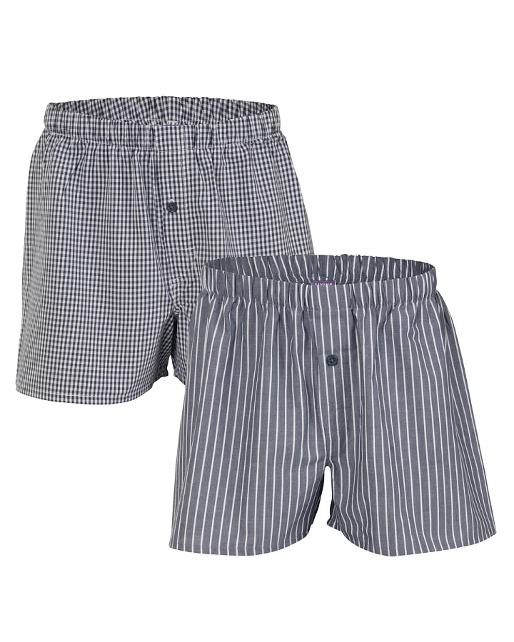 Produktseite: Herren Boxer-Shorts, 2er-Pack Grau