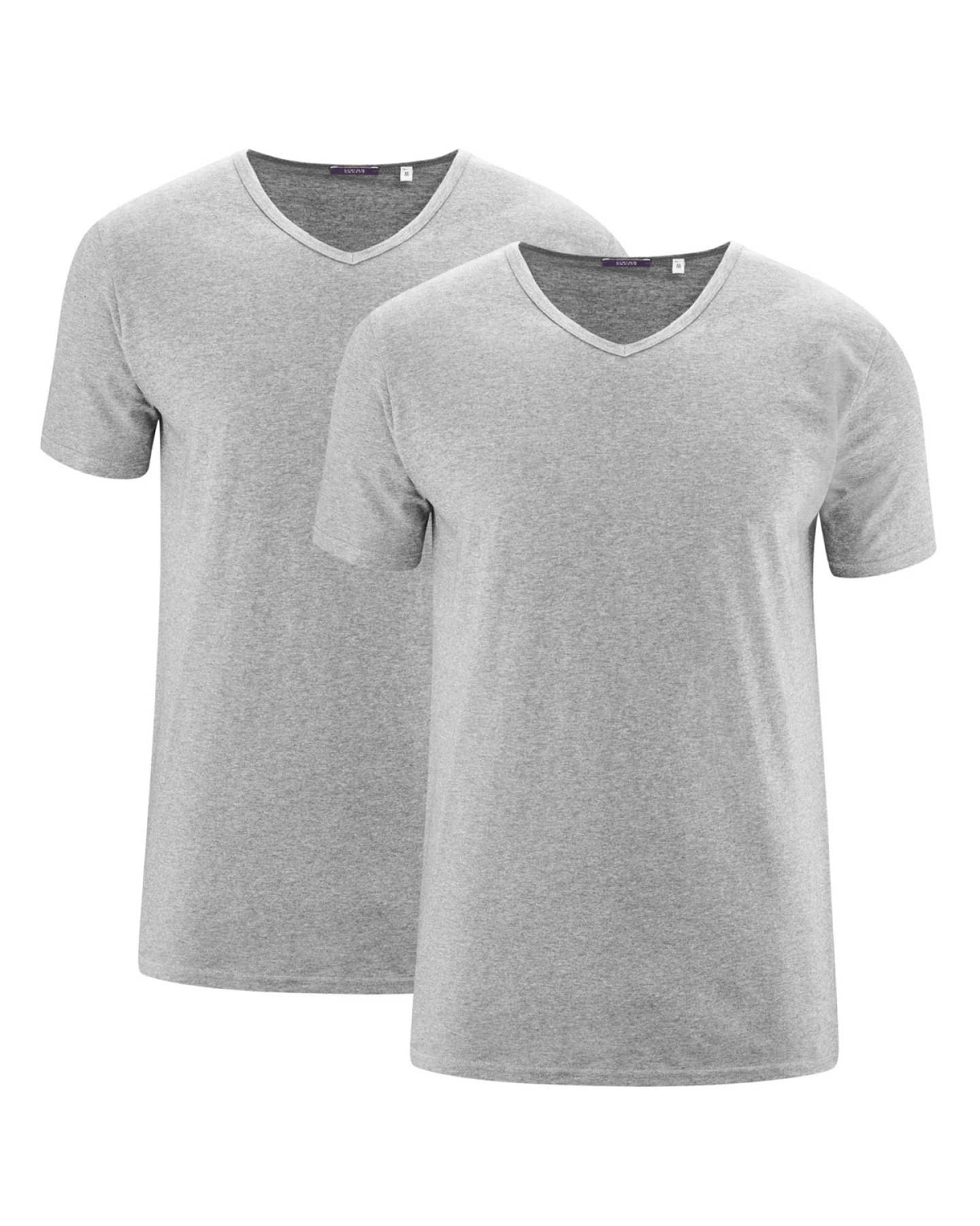Herren T-Shirt, 2er-Pack Grau – Ansicht 2