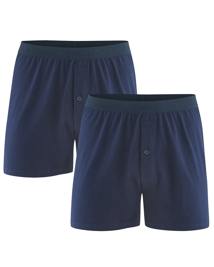 Herren Boxer-Shorts, 2er-Pack Blau