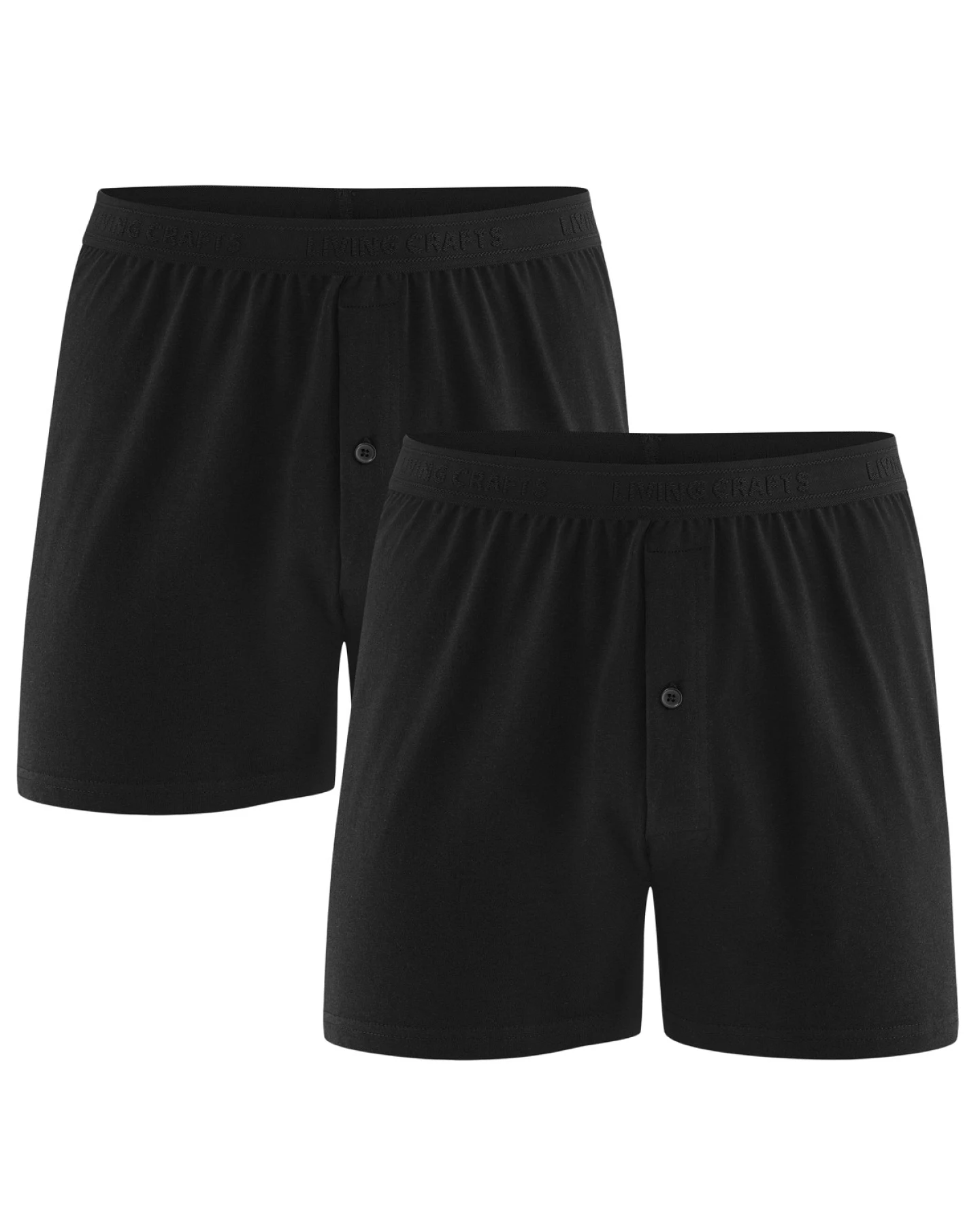 Herren Boxer-Shorts, 2er-Pack Schwarz – Ansicht 2