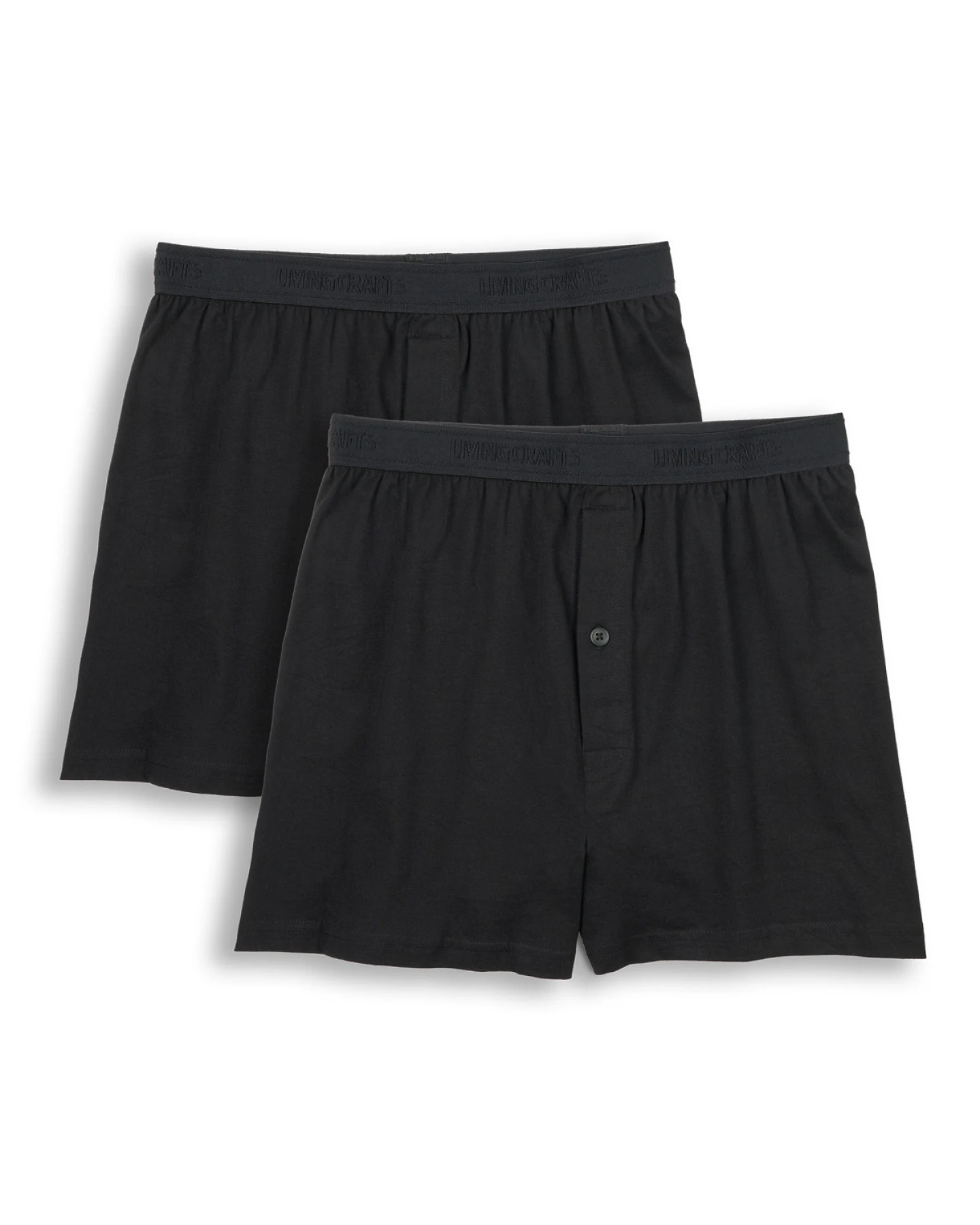 Herren Boxer-Shorts, 2er-Pack Schwarz – Ansicht 2