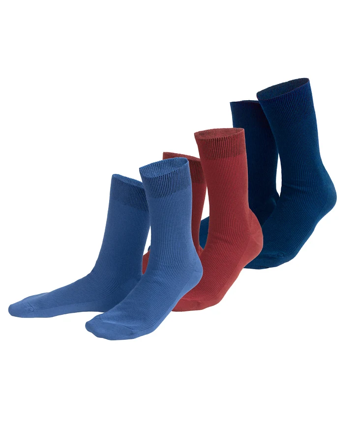 Unisex Socken, 3er-Pack Mehrfarbig