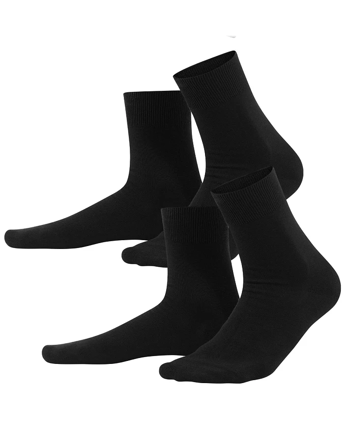 Produktseite: Unisex Socken, 2er Pack Schwarz