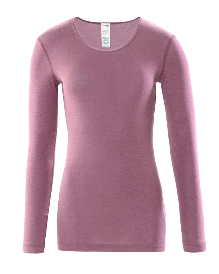 Damen Langarm-Unterhemd Pink