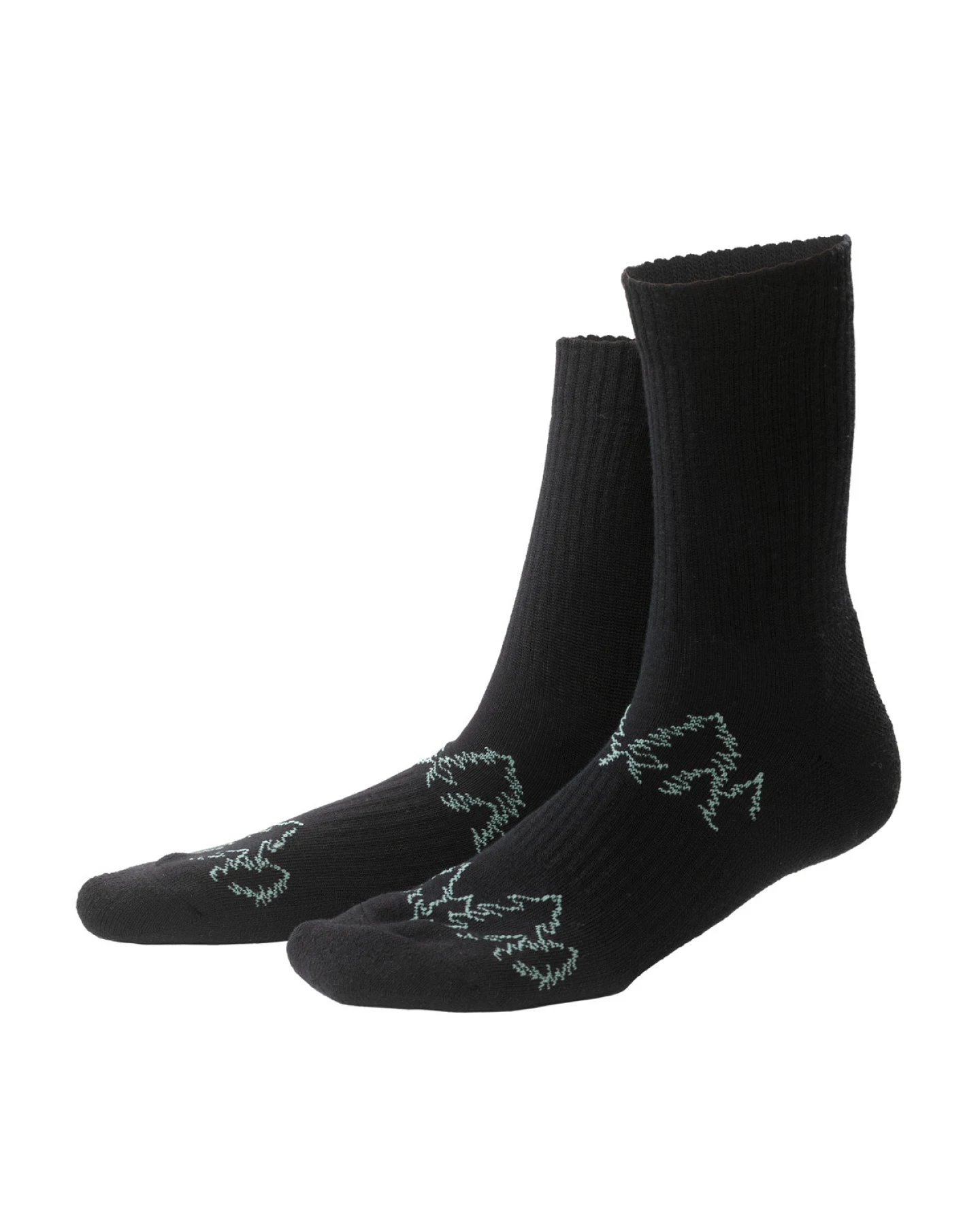 Unisex Wandersocken Schwarz – Ansicht 2