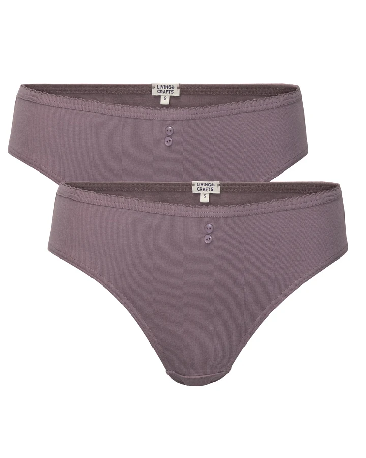 Damen Slip, 2er-Pack Lila