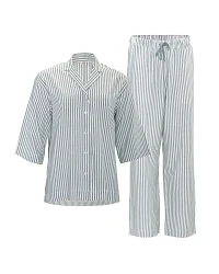 Produktseite: Damen Pyjama Gestreift
