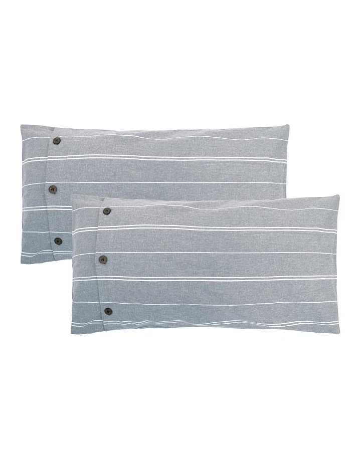 Home Kissenbezug, 2er-Pack Grau