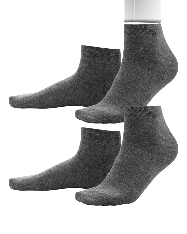 Herren Sneaker-Socken, 2er-Pack Grau