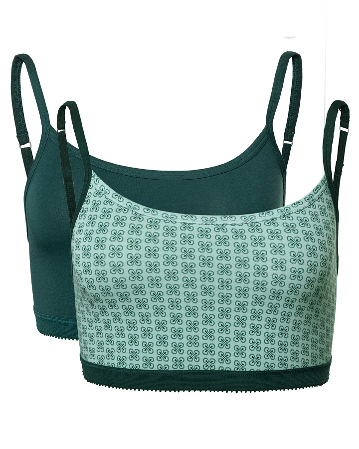 Damen Bustier, 2er-Pack Grün