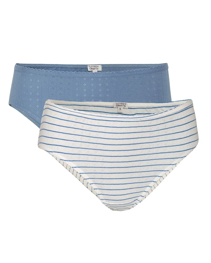 Damen Slip, 2er-Pack Gestreift