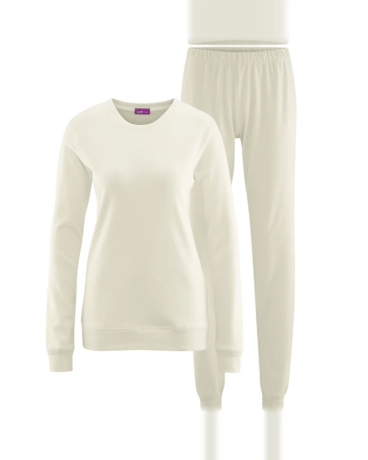 Damen Schlafanzug Beige