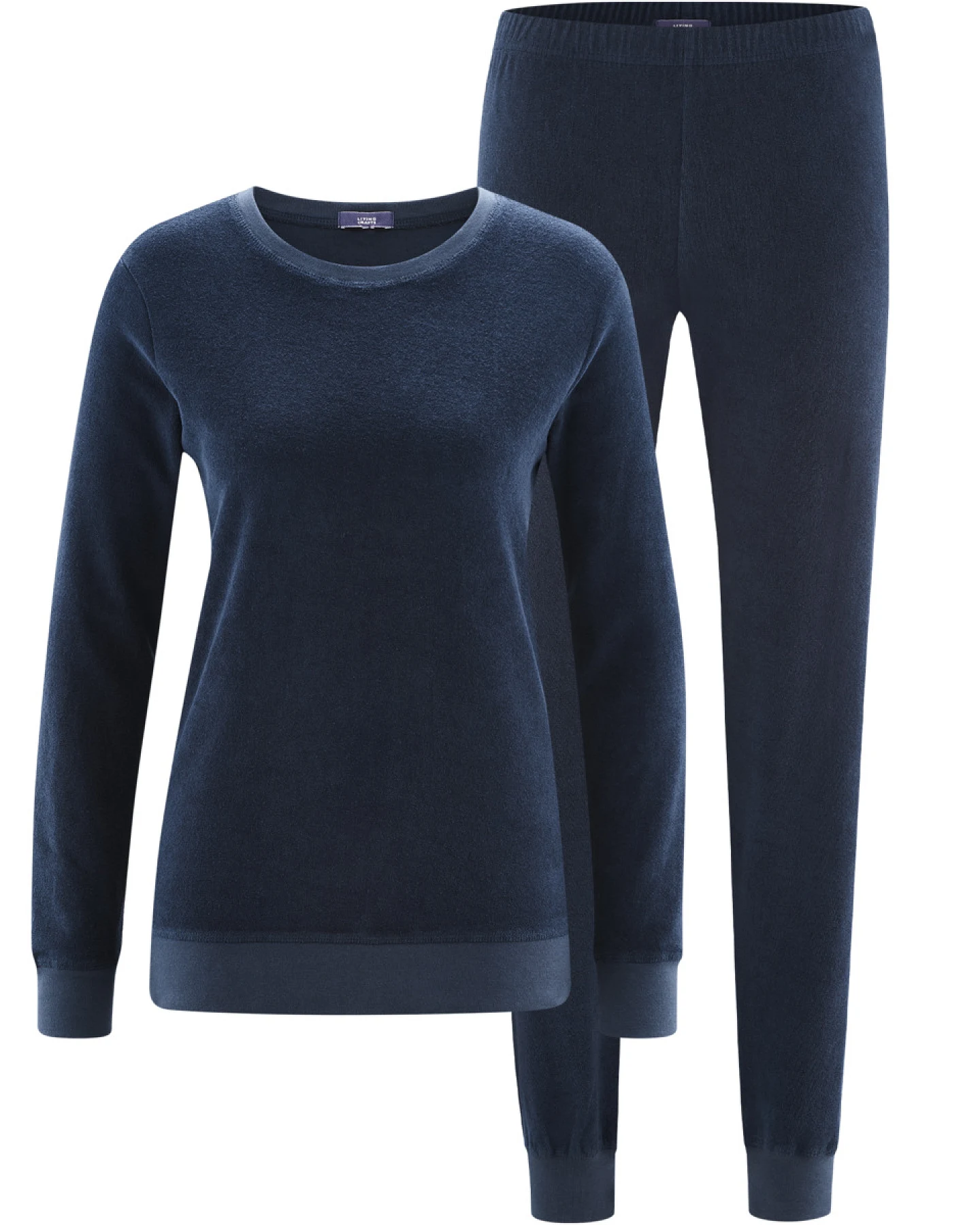 Damen Frottee-Schlafanzug Blau – Ansicht 2