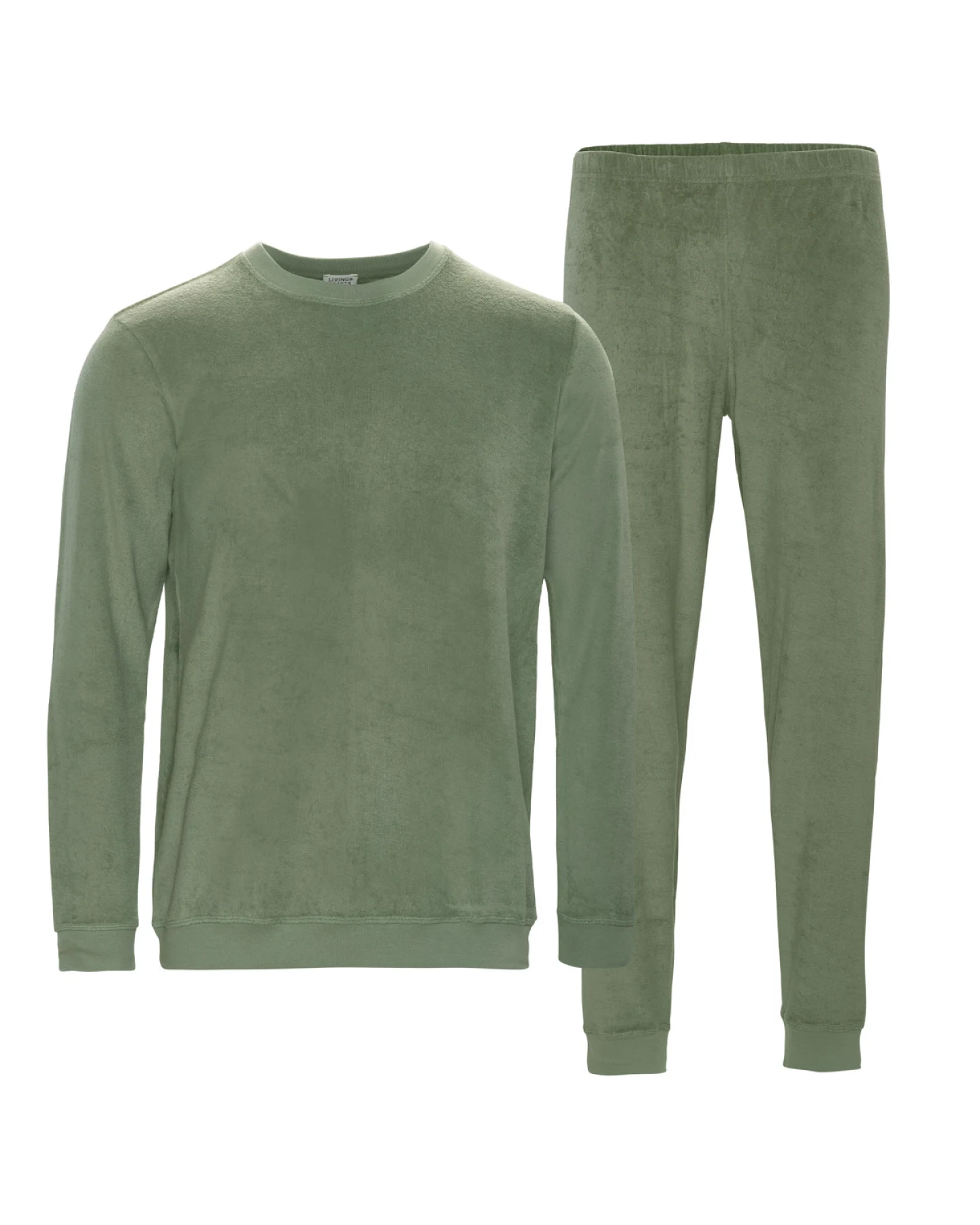 Herren Frottee-Schlafanzug Grn – Ansicht 2