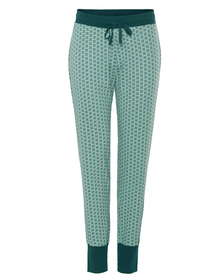 Damen Schlafhose Grn