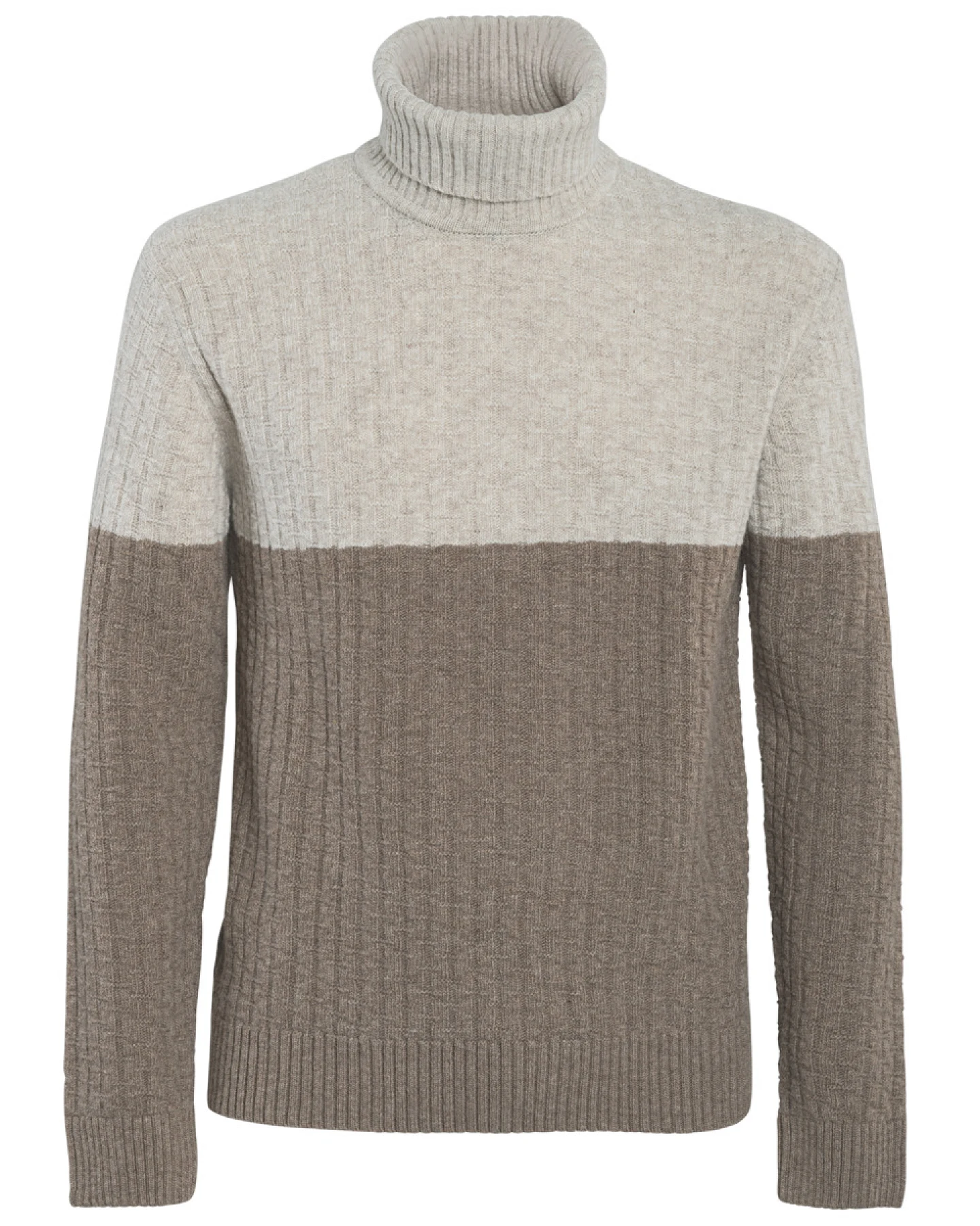 Herren Rollkragenpullover Beige) – Ansicht 2